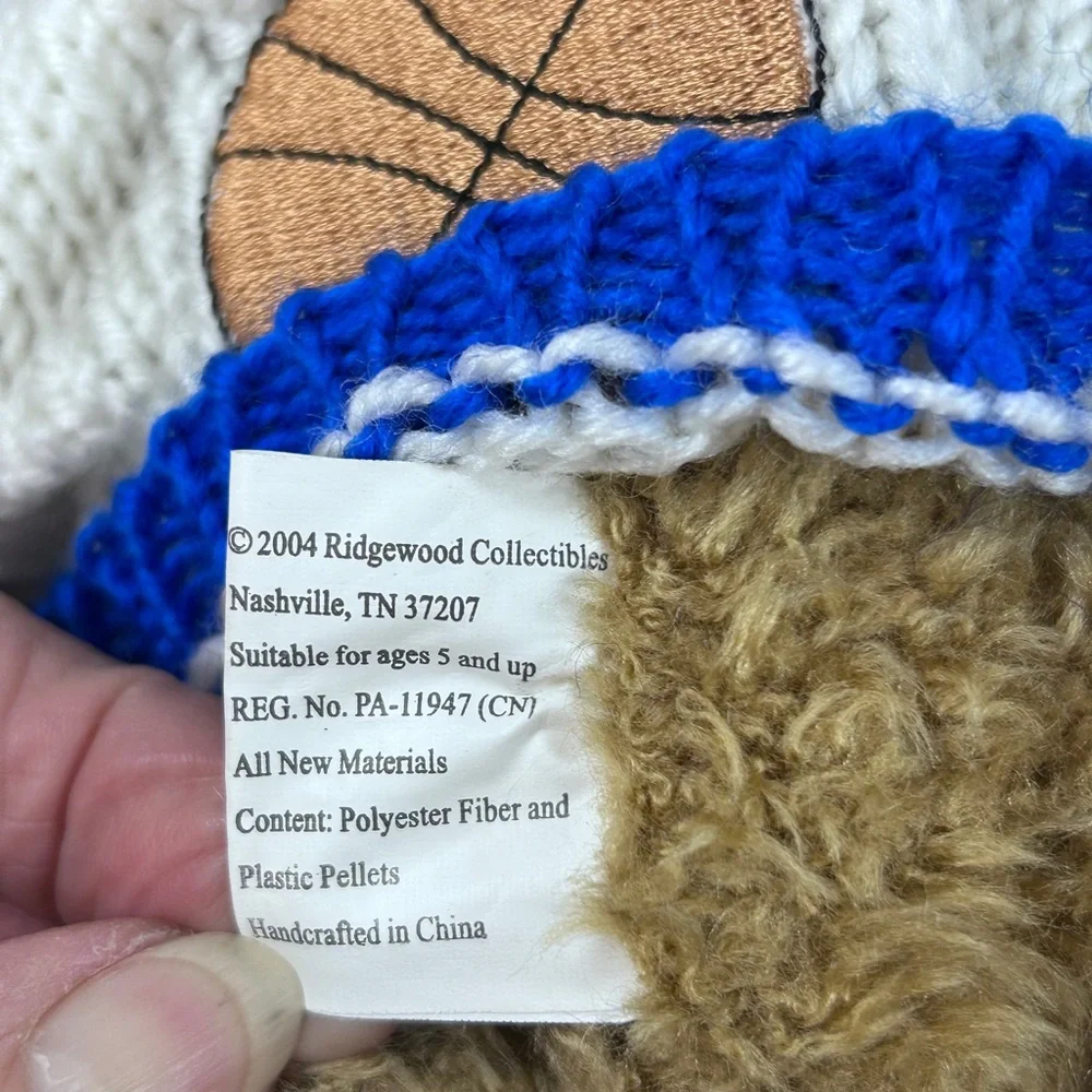 UK LOGO Blue and Brown‎ Stuffed Animal with Basketball